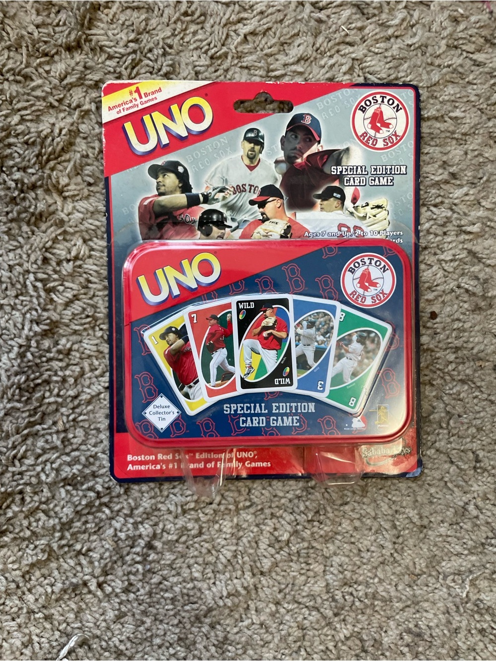 NIB Boston Red Sox Special Edition UNO Card Game 2005 Collector Tin Sababa Toys